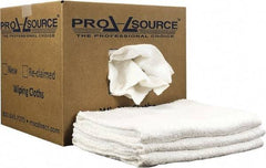 PRO-SOURCE - 40 Inch Long Virgin Terry Cotton Towels - White, Terry Cloth, Low Lint, Box - Exact Tool & Supply