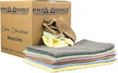 PRO-SOURCE - 16 Inch Long x 16 Inch Wide Virgin Car Wash Cotton Towels - Assorted Colors, Terry Cloth, Medium Lint, 5 Lbs. at 2 to 4 per Pound, Box - Exact Tool & Supply
