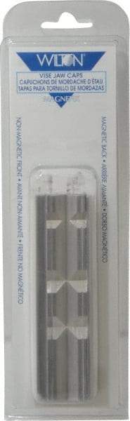 Wilton - 4-1/2" Jaw Width, Aluminum, Vise Jaw Cap - Magnetic Attachment - Exact Tool & Supply