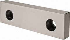 Kurt - 6" Wide x 1-3/4" High x 3/4" Thick, Flat/No Step Vise Jaw - Hard, Steel, Fixed Jaw, Compatible with 6" Vises - Exact Tool & Supply
