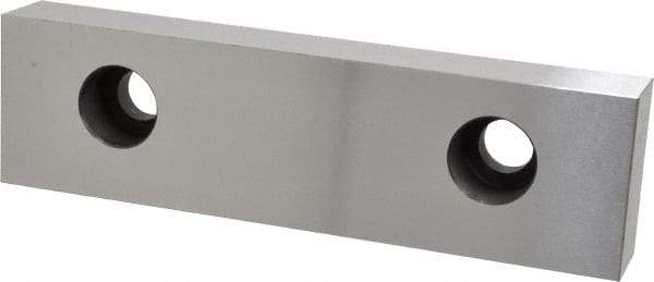 Kurt - 8" Wide x 2.2" High x 1.105" Thick, Flat/No Step Vise Jaw - Hard, Steel, Fixed Jaw, Compatible with 8" Vises - Exact Tool & Supply