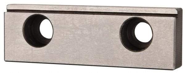 Kurt - 10" Wide x 2-15/16" High x 1.32" Thick, Flat/No Step Vise Jaw - Hard, Steel, Fixed Jaw, Compatible with 10" Vises - Exact Tool & Supply
