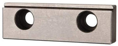 Kurt - 10" Wide x 2-15/16" High x 1.32" Thick, Flat/No Step Vise Jaw - Hard, Steel, Fixed Jaw, Compatible with 10" Vises - Exact Tool & Supply