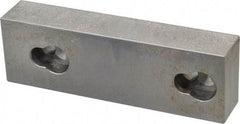 Kurt - 5.969" Wide x 1.88" High x 1-1/8" ThickFlat/No Step Vise Jaw - Semi-Hard, Steel, Fixed Jaw, Compatible with 6" Vises - Exact Tool & Supply