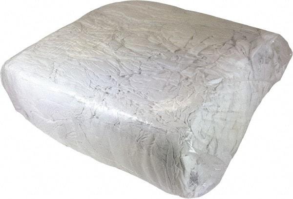 PRO-SOURCE - Reclaimed Cotton T-Shirt Rags - White, Low Lint, 50 Lbs. at 4 to 5 per Pound, Bale - Exact Tool & Supply