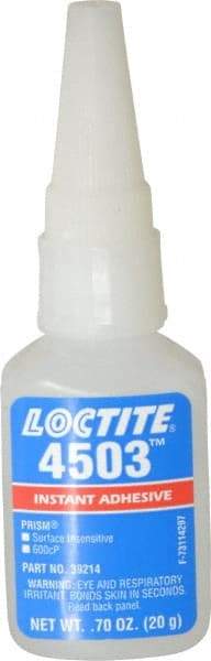 Loctite - 0.70 oz Bottle Clear Instant Adhesive - Series 4503 - Exact Tool & Supply