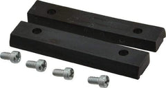 Panavise - 2-1/2" Wide x 1/2" High x 1/4" Thick, V-Groove Vise Jaw - Nylon, Fixed Jaw - Exact Tool & Supply