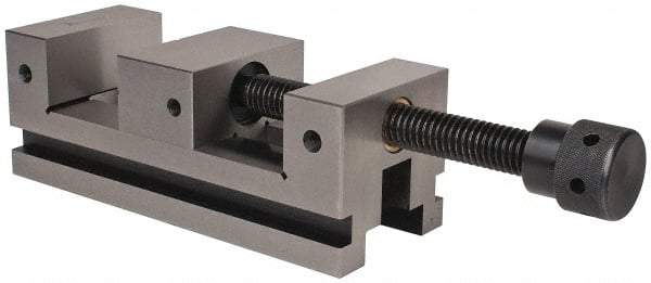 Interstate - 3-7/8" Jaw Width, 4-3/4" Jaw Opening Capacity, 1-9/16" Jaw Height, Toolmaker's Vise - V-Groove Jaw, 0.0001" Parallelism, 0.0002" Squareness, 10.23" OAL x 3-3/4" OAH - Exact Tool & Supply