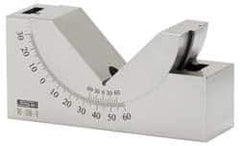 SPI - 3-3/4 Inch Long x 1-3/4 Inch Wide x 2 Inch High, 0 to 60° Adjustable Angle Block - 50-55 RC Hardness - Exact Tool & Supply