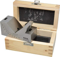 SPI - 3-3/4 Inch Long x 1-3/4 Inch Wide x 2 Inch High, Tool Steel, 0 to 60° Adjustable Angle Block - 10 Min. Accuracy, 50-55 RC Hardness - Exact Tool & Supply