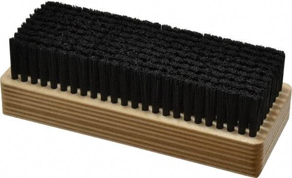 Made in USA - 1" Bristle Length, Synthetic Cleaning & Finishing Brush - 6-1/2" Long x 2-3/8" Wide Head, 6" OAL, Hardwood Block - Exact Tool & Supply