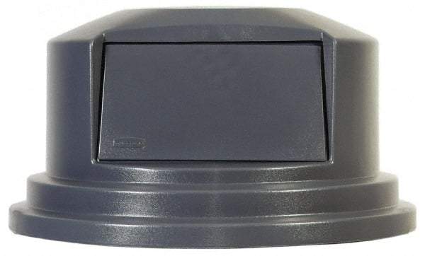 Rubbermaid - Round Lid for Use with 55 Gal Round Trash Cans - Gray, Polyethylene, For 2655 Brute Trash Cans - Exact Tool & Supply