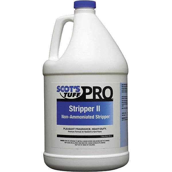 Scot's Tuff - 1 Gal Bottle Stripper - Use on Metal Interlock Finishes, Polymer Finishes, Wax Finishes - Exact Tool & Supply