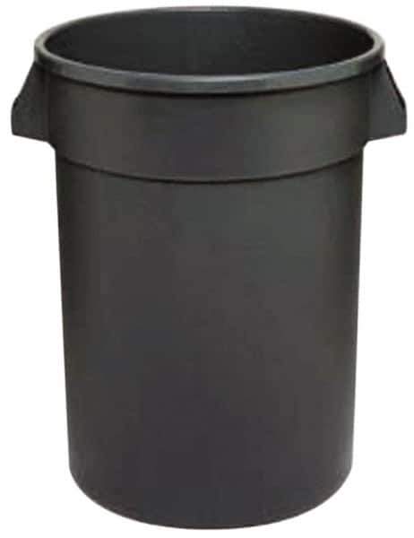 Continental - 44 Gal Gray Round Trash Can - Polyethylene - Exact Tool & Supply