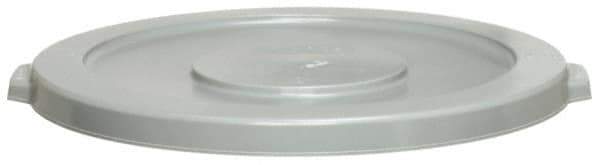 Continental - Round Lid for Use with 44 Gal Round Trash Cans - Gray, Polyethylene, For Huskee Trash Cans - Exact Tool & Supply