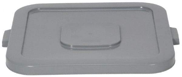 Continental - Square Lid for Use with 48 Gal Square Trash Cans - Gray, Structolene, For Huskee Trash Cans - Exact Tool & Supply