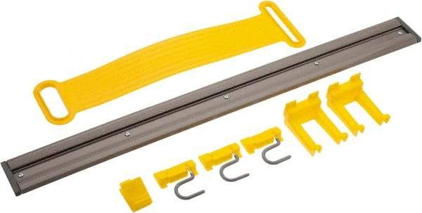 Rubbermaid - 4-1/4" Projection, Plastic Wall Strip Organizer - 34" OAL - Exact Tool & Supply