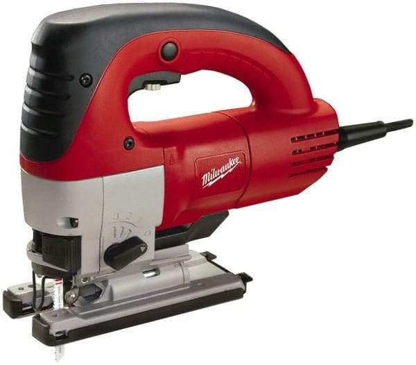 Milwaukee Tool - 6.5 Amp, 3,000 SPM, 1 Inch Stroke Length, Electric Jigsaw - 120V, 12.67 Ft. Cord Length, 45° Cutting Angle - Exact Tool & Supply