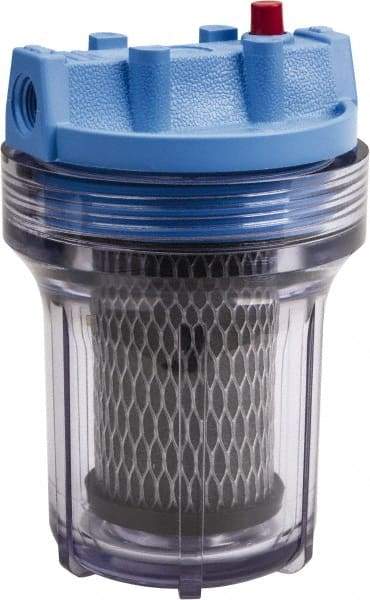 Pentair - 4-5/8 Inch Outside Diameter, 8 Inch Cartridge Length, 5 Micron Rating, Cartridge Filter Assembly - 3/8 Inch Pipe, Reduces Taste, Odor and Sediment - Exact Tool & Supply