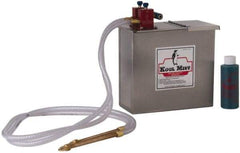 Kool Mist - 2 Outlet, 1 Gal Tank Capacity, Stainless Steel Tank Mist Coolant System - 4' Coolant Line Length, 6" Hose Length, 5/16" Nozzle Diam - Exact Tool & Supply