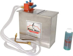 Kool Mist - 2 Outlet, 1 Gal Tank Capacity, Stainless Steel Tank Mist Coolant System - 4' Coolant Line Length, 6" Hose Length, 5/16" Nozzle Diam - Exact Tool & Supply