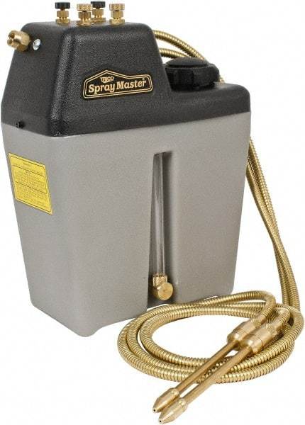 Trico - 2 Outlet, 1 Gal Tank Capacity, High Density Polyethylene Tank Mist Coolant System - 5' Coolant Line Length, 6" Hose Length - Exact Tool & Supply