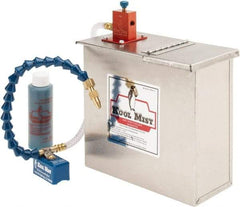 Kool Mist - 1 Outlet, 1 Gal Tank Capacity, Stainless Steel Tank Mist Coolant System - 4' Coolant Line Length, 12" Hose Length, 5/16" Nozzle Diam - Exact Tool & Supply