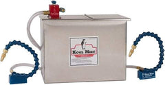 Kool Mist - 2 Outlet, 1 Gal Tank Capacity, Stainless Steel Tank Mist Coolant System - 4' Coolant Line Length, 12" Hose Length, 5/16" Nozzle Diam - Exact Tool & Supply