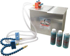 Kool Mist - 2 Outlet, 3 Gal Tank Capacity, Stainless Steel Tank Mist Coolant System - 4' Coolant Line Length, 12" Hose Length, 5/16" Nozzle Diam - Exact Tool & Supply