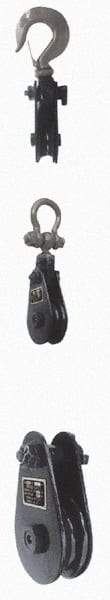 Value Collection - 8, 800 Lbs. Load Limit, Side Release Snatch Block - Single Sheave, 4-1/2 Inch Outside Diameter, Wire Rope, 3/8 Inch Diameter, Steel - Exact Tool & Supply