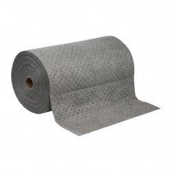 Brady SPC Sorbents - 47 Gal Capacity per Package, Universal Roll - 150' Long x 30" Wide, Polypropylene - Exact Tool & Supply