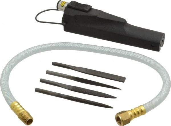 Florida Pneumatic - 4 CFM Air Consumption, 1/4 Inch Long Stroke Flat, Round and Triangular Air Files - 90 psi Air Pressure, 1/4 NPT Inlet - Exact Tool & Supply