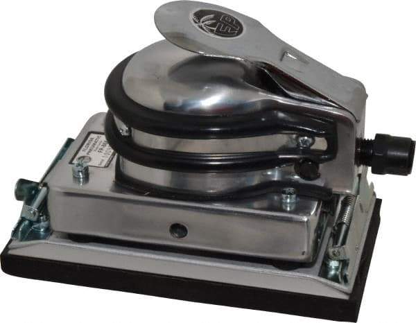 Florida Pneumatic - 6,500 OPM, 4 CFM Air Consumption, 90 psi Air Pressure, Palm Air Orbital Sander - Rectangular Pad, 1/4 NPT Inlet - Exact Tool & Supply