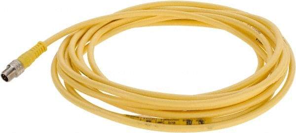 Brad Harrison - 4 Amp, M8 Male Straight to Pigtail Cordset Sensor and Receptacle - 60 VAC, 75 VDC, 4m Cable Length, IP68 Ingress Rating - Exact Tool & Supply