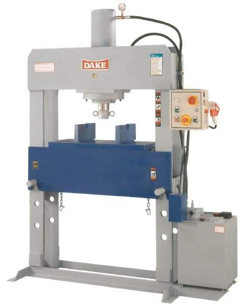 Dake - 40 Ton Hydraulic Shop Press - 19 Inch Stroke, 2 HP, 3 Phase - Exact Tool & Supply