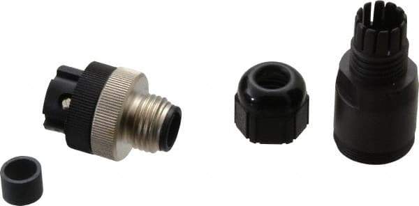 Brad Harrison - 4 Amp, Male Straight Field Attachable Connector Sensor and Receptacle - 250 VAC, 300 VDC, IP67 Ingress Rating - Exact Tool & Supply
