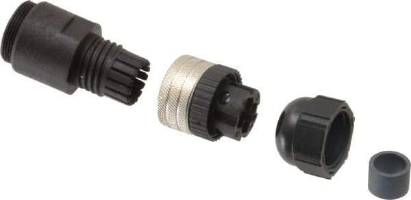 Brad Harrison - 4 Amp, Female Straight Field Attachable Connector Sensor and Receptacle - 250 VAC, 300 VDC, IP67 Ingress Rating - Exact Tool & Supply