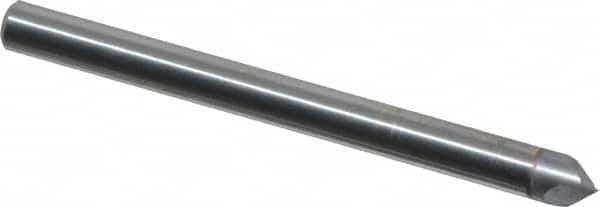 Accupro - 1/8" Diam 2 Flute Single End Solid Carbide Chamfer Mill - Exact Tool & Supply