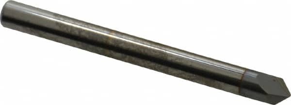 Accupro - 3/16" Diam 2 Flute Single End Solid Carbide Chamfer Mill - Exact Tool & Supply