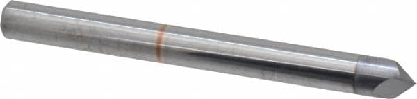 Accupro - 3/16" Diam 2 Flute Single End Solid Carbide Chamfer Mill - Exact Tool & Supply