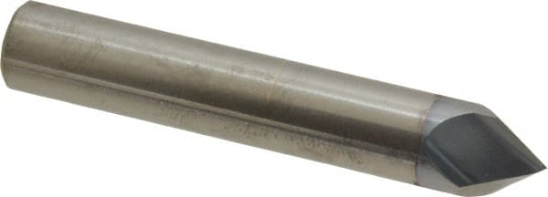 Accupro - 1/2" Diam 2 Flute Single End Solid Carbide Chamfer Mill - Exact Tool & Supply