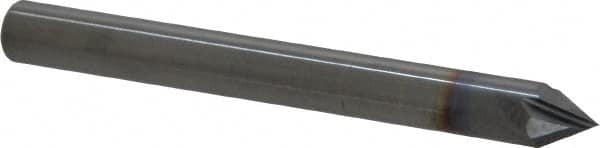 Accupro - 1/4" Diam 4 Flute Single End Solid Carbide Chamfer Mill - Exact Tool & Supply