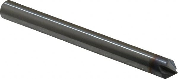 Accupro - 1/4" Diam 4 Flute Single End Solid Carbide Chamfer Mill - Exact Tool & Supply