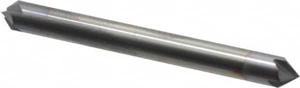 Accupro - 1/4" Diam 4 Flute Double End Solid Carbide Chamfer Mill - Exact Tool & Supply