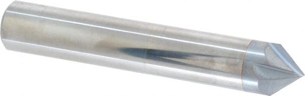 Accupro - 1/2" Diam 4 Flute Single End Solid Carbide Chamfer Mill - Exact Tool & Supply