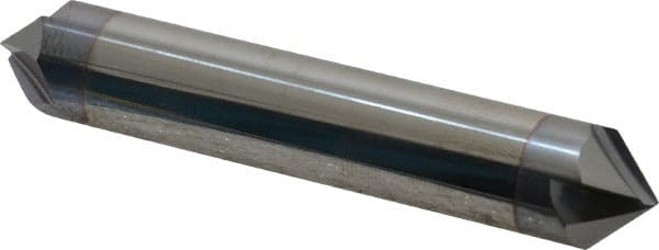 Accupro - 1/2" Diam 4 Flute Double End Solid Carbide Chamfer Mill - Exact Tool & Supply