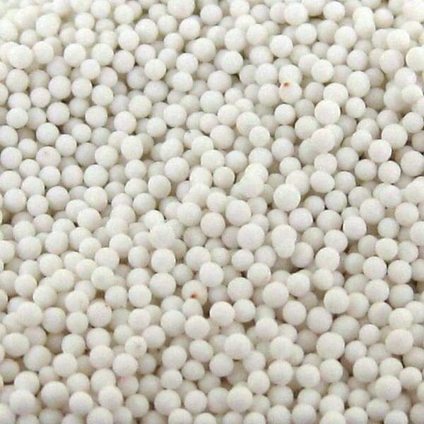 Raytech - Ceramic Carrier, Ball Shaped Ceramic Abrasive Media - Dry Operation, 2mm Diam x 2mm High Base - Exact Tool & Supply