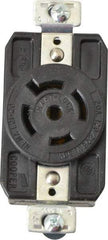 Cooper Wiring Devices - 120/208 VAC, 20 Amp, L21-20R NEMA, Self Grounding Receptacle - 4 Poles, 5 Wire, Female End, Black - Exact Tool & Supply