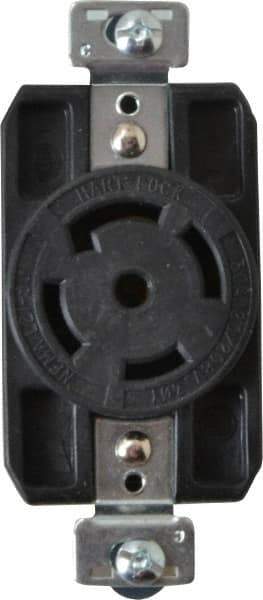 Cooper Wiring Devices - 120/208 VAC, 30 Amp, L21-30R NEMA, Self Grounding Receptacle - 4 Poles, 5 Wire, Female End, Black - Exact Tool & Supply