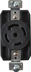 Cooper Wiring Devices - 120/208 VAC, 30 Amp, L21-30R NEMA, Self Grounding Receptacle - 4 Poles, 5 Wire, Female End, Black - Exact Tool & Supply